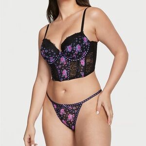 Stretch Satin Corset and underwear